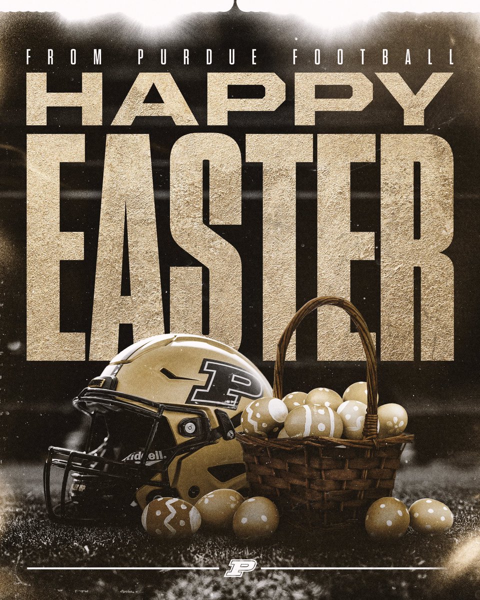 Happy Easter from your Purdue Football family! 🐰🐣🪨