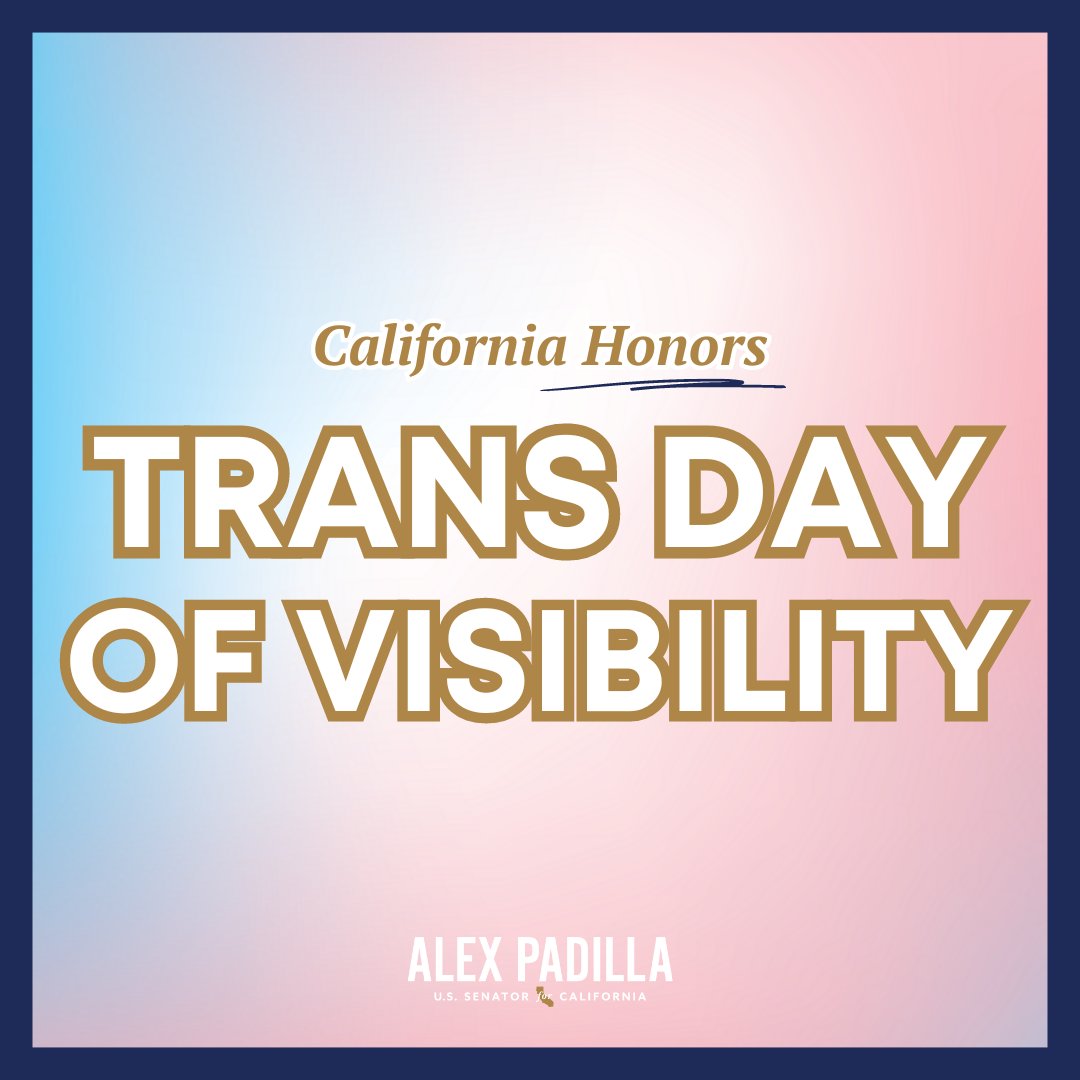 On Trans Day of Visibility, let’s honor and uplift the lives and contributions of trans individuals. The world is a better place when everyone can live authentically, without fear or discrimination. 🏳️‍⚧️