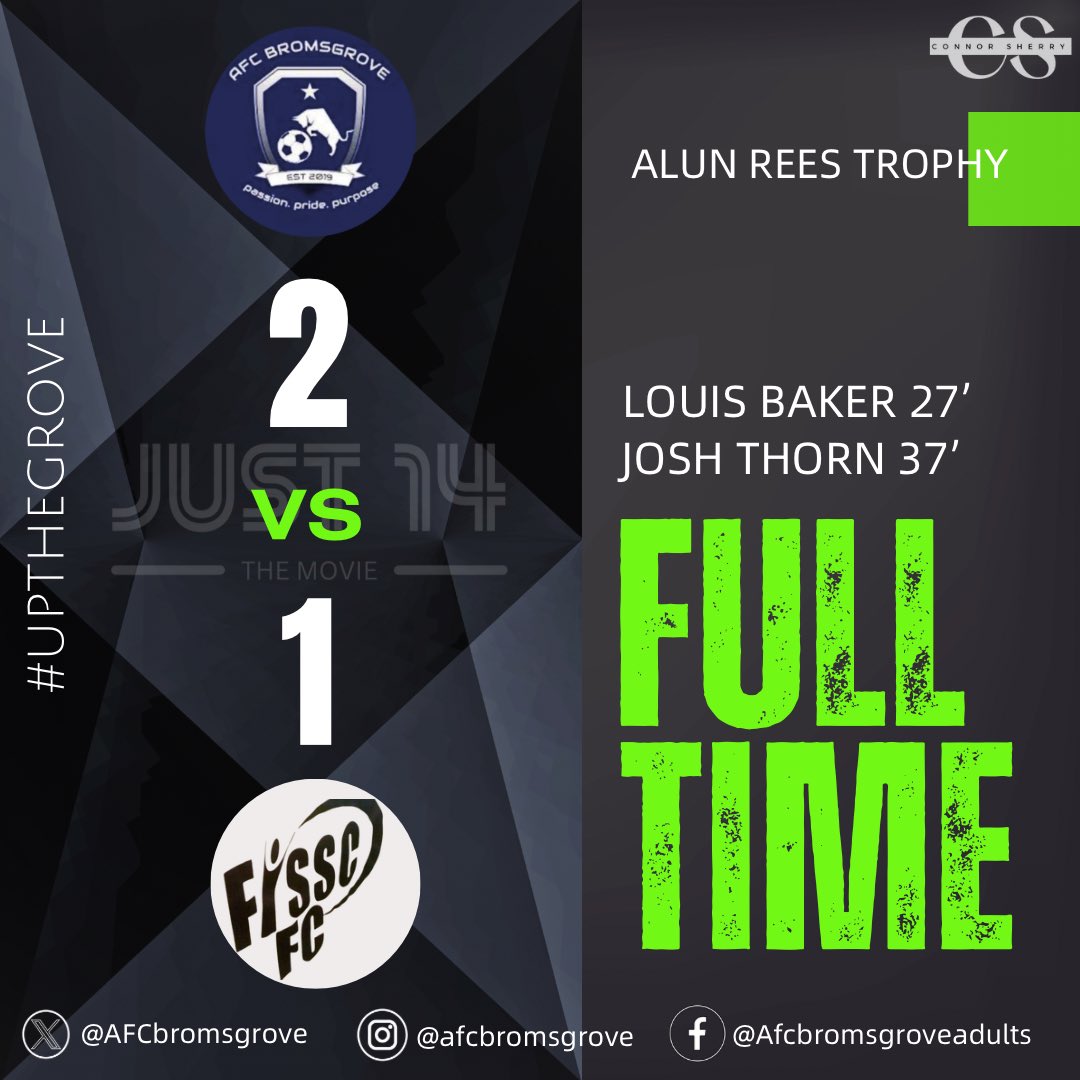 RESULT 》

We ran out 2-1 winners yesterday with goals from Louis Baker and Josh Thorn, giving us a 3-1 aggregate win which sees us crowned the winners of the Alun Rees Trophy!

Assists:
Josh Thorn🎯
Teddy Cowland🎯

MOTM: Ben Troth 🏆

#UpTheGrove🦁