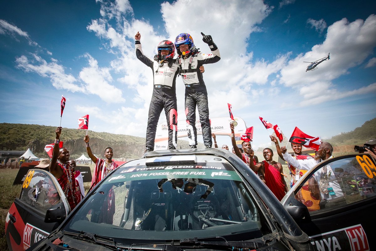 Safari Rally Kenya Winners!🥳 Our 2nd Safari victory came after a nearly perfect weekend in tough conditions. The key this weekend was clever driving and we managed that perfectly without any issues! Big thanks once again to Jonne and our whole team! #KR69 #ToyotaGAZOORacing