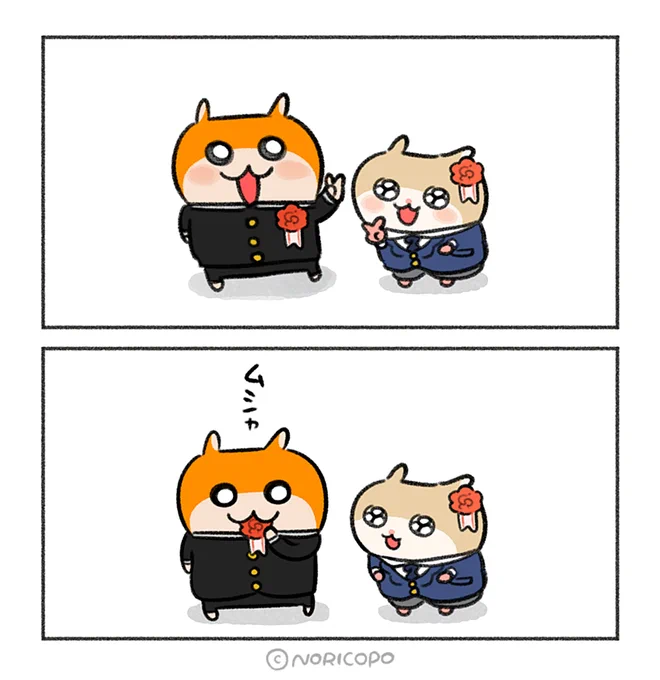 🐹🐹🐹🐹 #今月描いた絵 #クソハムちゃん 