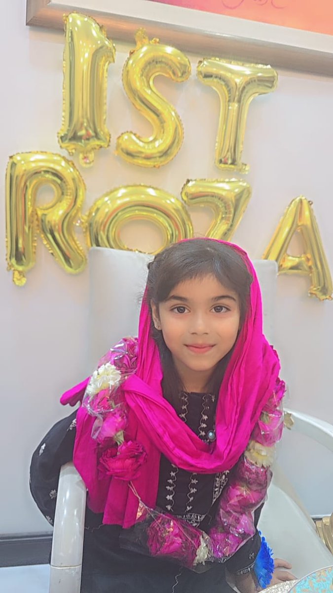 My princess 👸 1st roza MASHALLAH 😊😊.