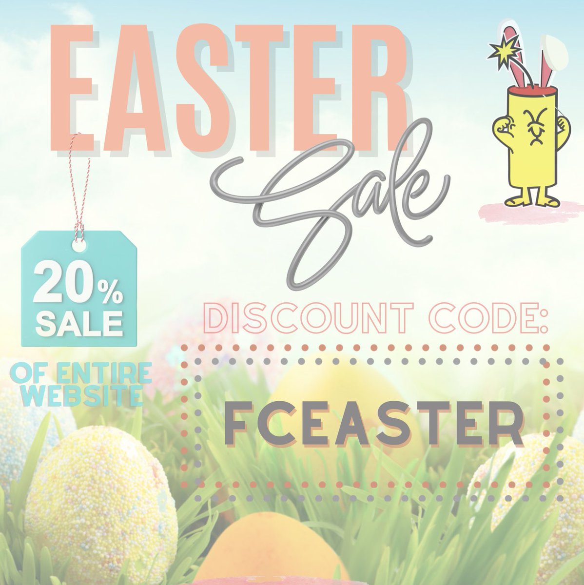 HAPPY EASTER 🧨🥎🐰 Today Only 20% OFF of entire website Discount Code: FCEASTER Shop Here: gear.firecrackersoftball.com