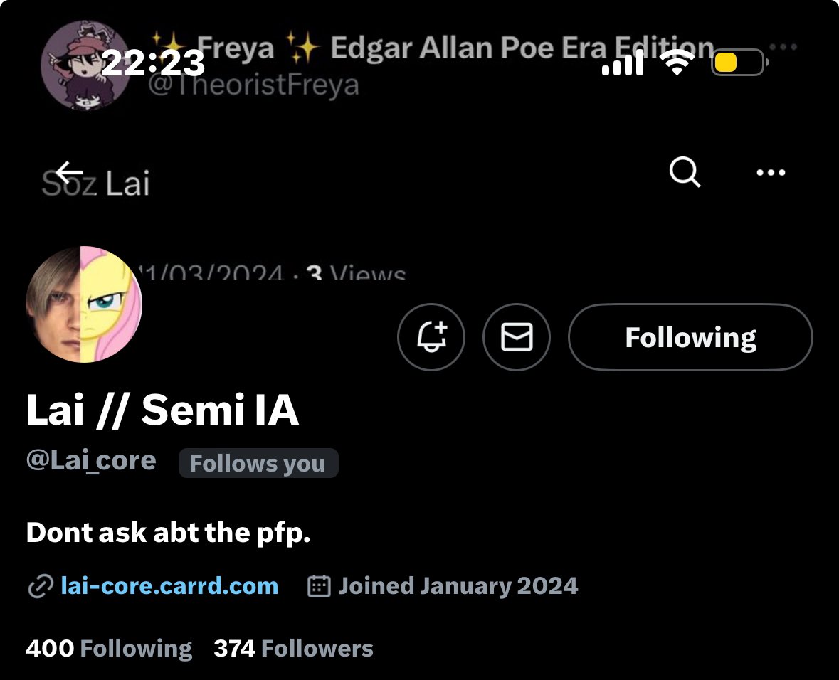 // PLEASE FOLLOW AND GET LAI TO 500 BY THE END OF THIS MONTH PLEASE!! <a href="/Lai_core/">Lailouca?</a> 

LAI SAID THAT THEY’LL GIVE US THEIR AO3 IF THEY GET TO 500 

IM SO DESPERATE