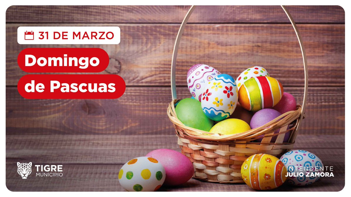 Les deseo que pasen un gran día en familia, vecinos y vecinas. ¡Feliz Domingo de Pascuas! 💫