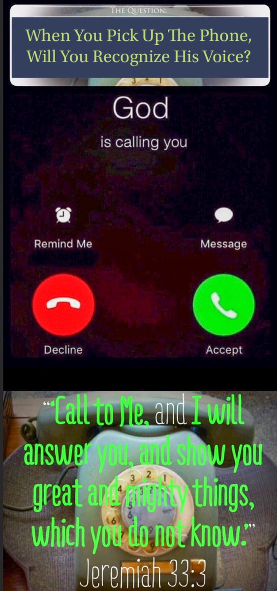 bbbthatsright's tweet photo. Ask Yourself This Question: When You Pick Up The Phone, Will You Recognize His Voice?
https://t.co/Xy3GtBa9Ag
#CallToHim #KnowHisVoice https://t.co/6qb3EO1tvu
