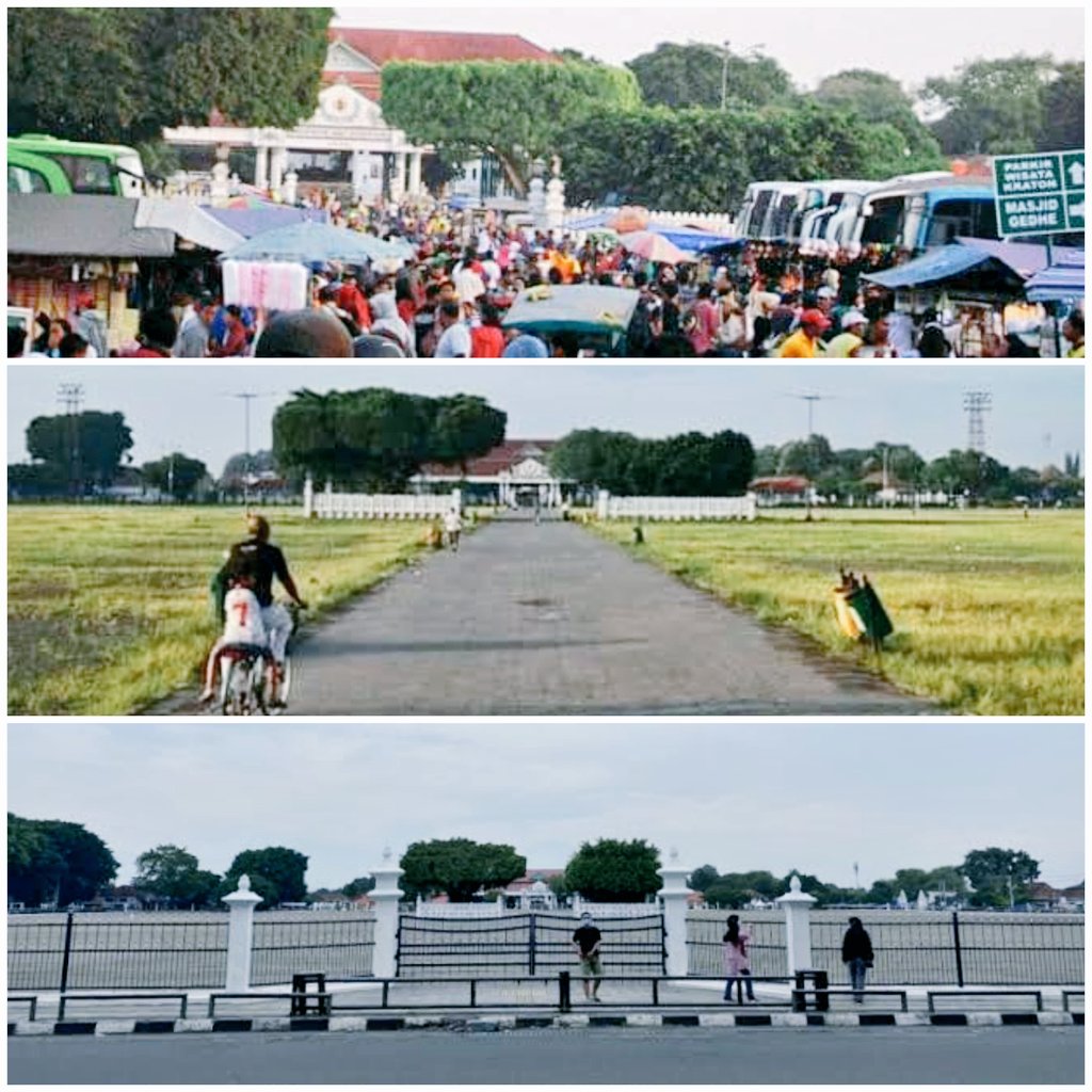 titiknol_jogja's tweet photo. Dulu juga ada yg berpikir seperti Om @fajarnugros... 🤔

Memahami Keberadaan Alun-alun Utara, Sri Sultan Hamengku Buwono X- Gubernur DIY dalam rubrik Opini Publik , Harian Kedaulatan Rakyat, 7 Desember 2005

    AKHIR-AKHIR ini orang seringkali merancukan antara “wacana” dan “realita”. Padahal, bukankah antara keduanya sangat jauh berbeda? [...] Sejarah sepertinya berjalan di tempat. Karena disadari atau tidak, ternyata cara berpikir kita masih mirip dengan sistem pengetahuan nenek-moyang kita: lebih mengedepankan mitos daripada realita yang nyata-nyata di depan kita. Apalagi jika cara berpikir mistis ini juga melupakan dimensi spiritual-filosofis yang mendasari mengapa mitos itu diyakini oleh masyarakat.
    Lebih gamblangnya dalam konteks “wacana” tentang parkir bawah tanah yang menyangkut keberadaan Alun-alun Utara, kebanyakan pakar, budayawan dan pelestari pusaka budaya, bahkan kerabat Kraton sendiri, terkesan melupakan “realita” yang kita hadapi sehari-hari tentang parkir “di atas” Alun-alun yang kumuh dan kotor.
    Mereka beramai-ramai membangun opini yang dibantu secara gencar oleh media massa — karena memang isu yang laku dijual —bahwa membangun “parkir di bawah Alun-alun Utara” jelas-jelas menyalahi konsep filosofis yang mendasari awal pembangunan kota Yogyakarta yang diletakkan oleh Sri Sultan Hamengku Buwono I, leluhur yang amat saya hormati dan saya ikuti petunjuknya. Bahwa pembangunan “parkir bawah tanah” akan mengurangi, bahkan menghilangkan makna kesakralan poros filosofis-imajiner Kraton-Tugu.
    Sebaliknya terhadap keberadaan Alun-alun Utara yang kumuh dan kotor sekarang ini, mereka lupa melihatnya sebagai hal yang mengganggu kesakralan itu. Pertanyaan yang sederhana ingin saya ajukan: Apa bedanya keberadaan “parkir di atas Alun-alun Utara yang kumuh dan kotor” dengan “parkir bawah tanah” terhadap tatanan makrokosmos dan mikrokosmos Kraton dan kota Yogyakarta? Mereka juga seakan lupa, bahwa jalan kereta api yang melintang dan membelah jalan Malioboro dan jalan Pangeran Mangkubumi, sesungguhnya juga “mengganggu” poros Kraton-Tugu. [...]
    Sesungguhnya ”wacana” parkir bawah tanah di Alun-alun Utara sangat sederhana bagi yang paham dan mengerti (atau mangerteni” dengan makna yang lebih dalam), tetapi menjadi demikian kompleks yang menimbulkan isu kontra produktif, emosional dan tidak proporsional bagi mereka yang tidak memahami permasalahannya.[...]
    Dalam hal ini, dapat diambil contoh yang amat sederhana dalam kehidupan sehari-hari. Bagaimana perasaan kita, jika sekiranya halaman rumah kita digunakan oleh orang lain tanpa seizin pemilik, bahkan menjadi kumuh dan kotor? Di mana kekumuhan itu nyaris setiap hari kita temui pada saat kita berangkat dan pulang kerja. Mungkin mempersoalkan bagaimana perasaan seseorang tidaklah penting, tetapi yang lebih diperlukan adalah bagaimana memikirkan solusinya tanpa mengganggu hubungan harmoni antar tetangga, atau pun mematikan nafkah kehidupan orang lain. [...]
    Yogyakarta yang menganut filosofi Hamemayu Hayuning Bawana di mana Dharmaning Satriya bertumpu pada kearifan dan rasa kemanusiaan, maka strategi kebudayaan dalam pembangunan bumi Yogyakarta harus mendahulukan kesejahteraan sosial budaya rakyat dengan nilai keutamaan pada harmonisasi kehidupan, dengan tetap menghargai proses demokratisasi komunikasi bermasyarakat.
    Catatan pendek ini adalah refleksi dari bekerjanya kebijakan pembangunan yang mengandung strategi kebudayaan komprehensif, yang mengejawantah dalam cara bereaksi, berpikir dan bertindak suatu masyarakat bangsa.[...]