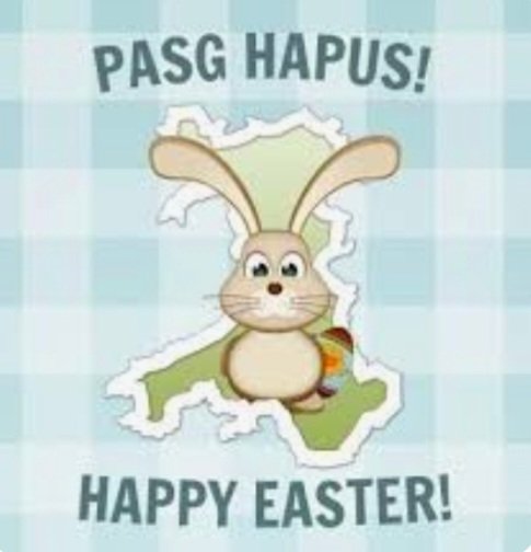 Pasg Hapus / Happy Easter to all My Family and Friends near and far. Here's hoping you've had a lush day and the Easter Bunny spoilt you rotten.