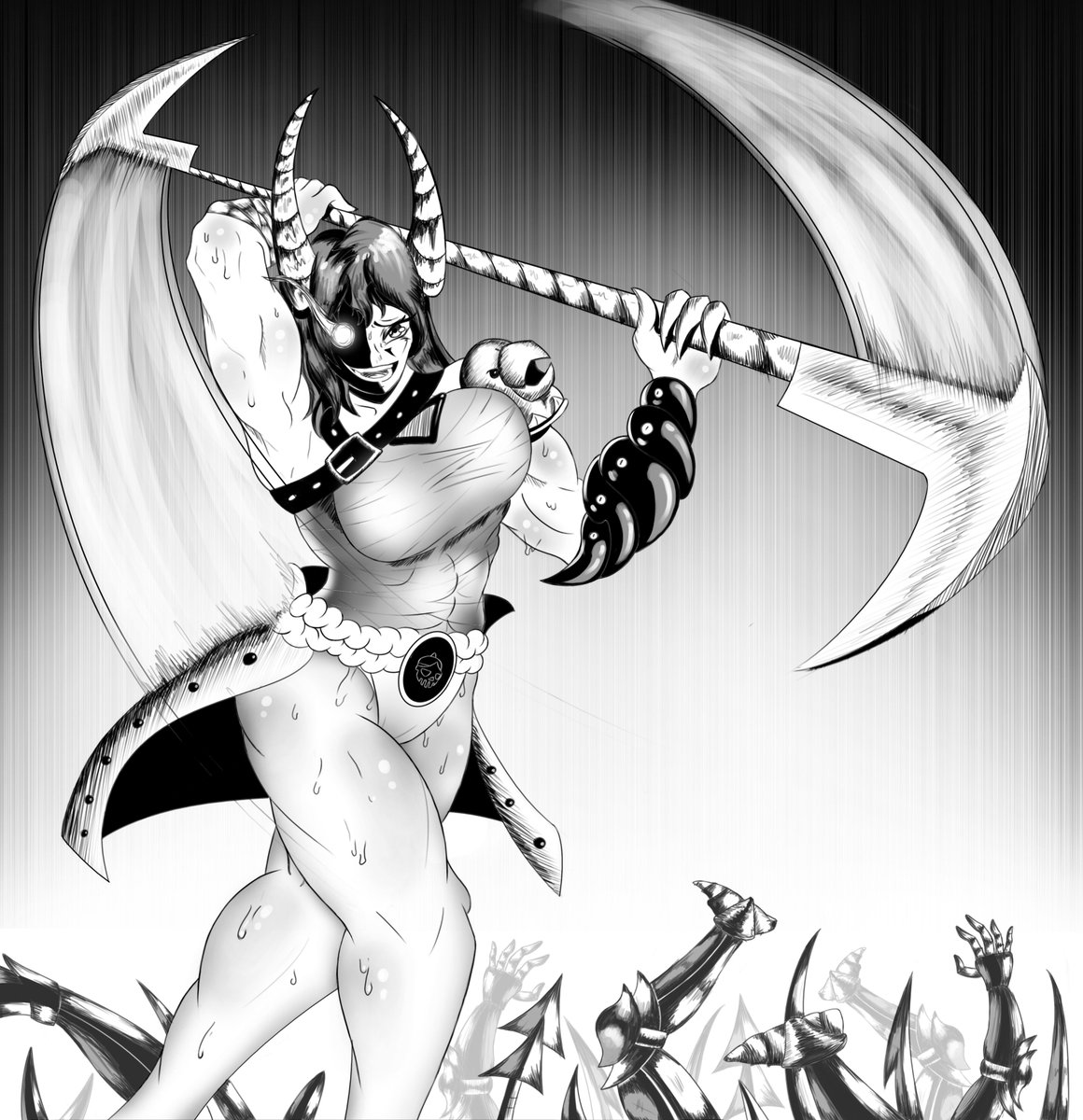 Fanart of best girl! Marsia by @Angry_ceSar #manga #musculargirl #demongirl