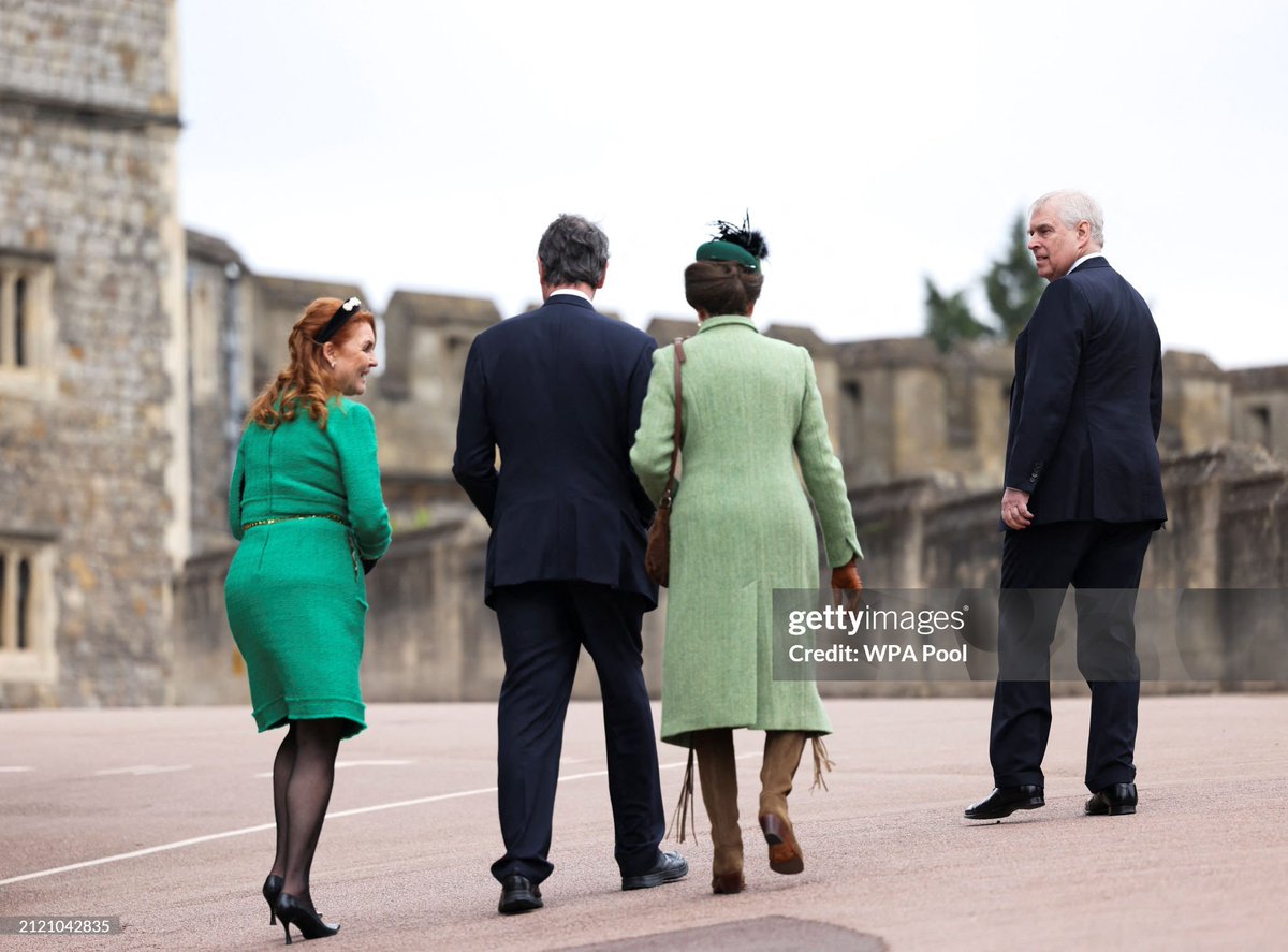 enigma915's tweet image. #GettyImage 
#PrincessAnne #PrinceAndrew #Sarah #TimLawrence #windsor #Easter 2024