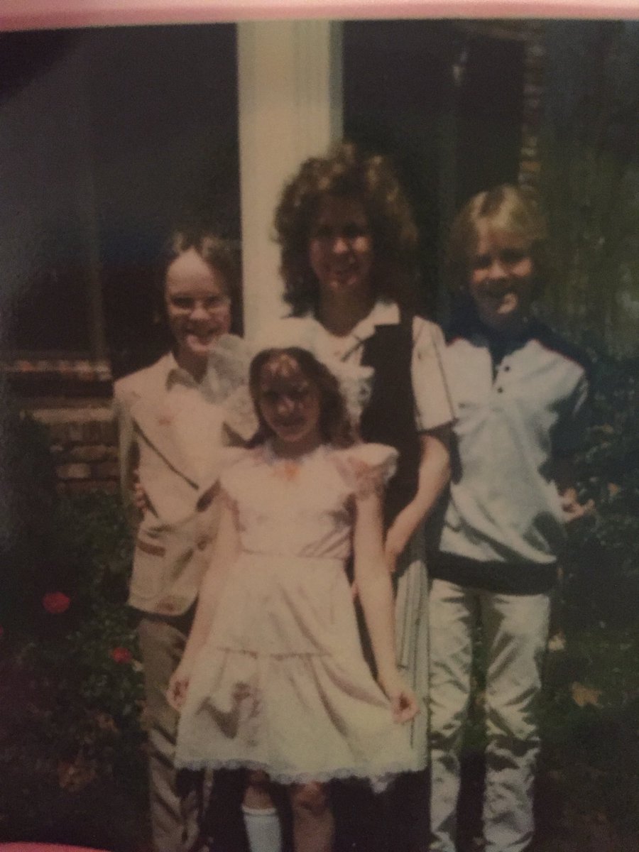 Easter, 1978. In Atlanta, with dogwoods and azaleas all around us in our yard. We headed to Mass at All Saints right after this was taken.