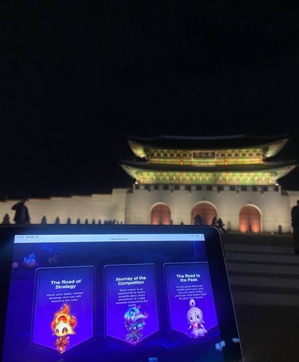 arena_phantom's tweet photo. Immerse yourself in the heart of Seoul at Gyoung Bok Gung as we unveil Phantom Arena, a thrilling 3-minute battle game that will transport you to a realm of excitement and strategy! 🎮⚔️ #PhantomArena #GameFi https://t.co/SjsEvyMrR2