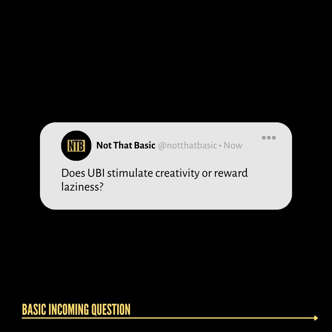 notthatbasic_'s tweet image. What do you think? Will UBI support creativity?

#ubi #notthatbasicfilm #ubiquestion @creativity #nieuweeconomie #basisinkomen #basicincome #universalbasicincome