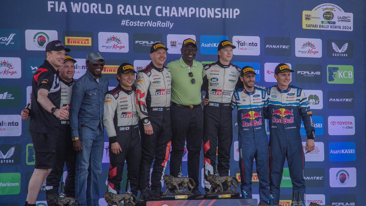 President William Ruto officiates the prize-giving ceremony for the winners of the 2024 WRC Safari Rally at Hells Gate, Naivasha. His Excellency also announces the government's intention to collaborate with the private sector to enhance the organization and management of future…