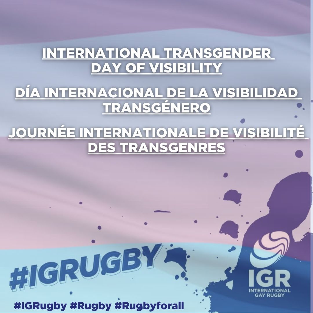 🏳️‍⚧️ Today marks Trans Day of Visibility, a celebration of trans & non-binary individuals while raising awareness about the discrimination they face. Visibility matters let's stand in solidarity & amplify their voices. #TransDayOfVisibility #StandWithTrans #igrugby #rugbyforall