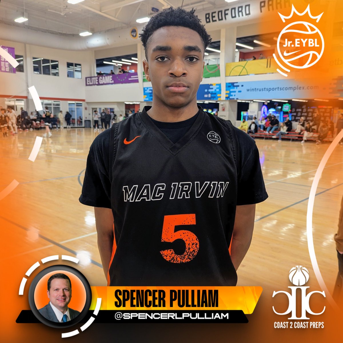 📍#NikeJrEYBL 🏀 📂 Mac Irvin Fire - Orange (IL) 👤 Blake Williams 📝 2028 6'3' F/G Blake Williams is having a nice showing for Mac Irvin Fire - Orange (IL) at the @NikeEYB Jr. EYBL Chicago Super Regional. The strong and athletic wing appears confident with the ball in his hands…