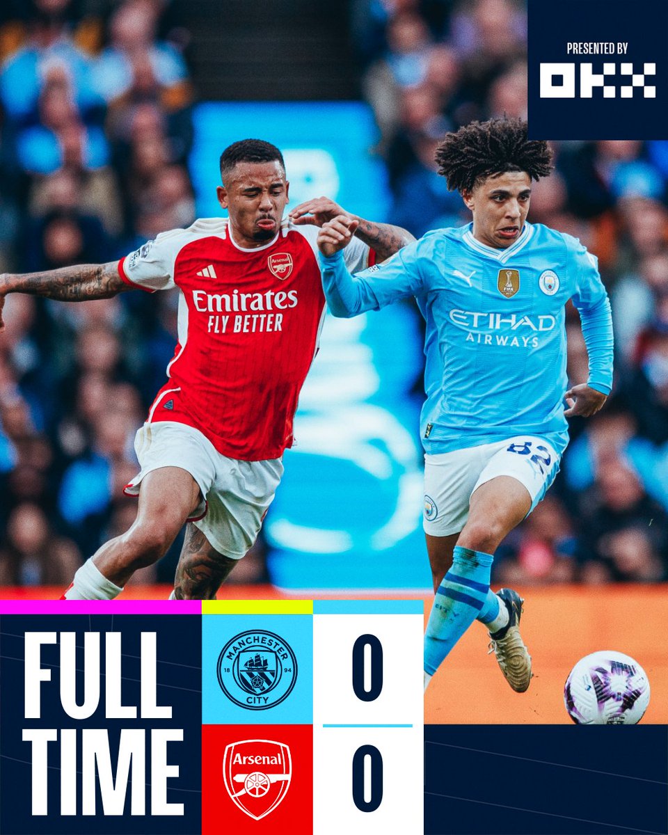 FULL-TIME | Nothing to separate the two sides today. 🩵 0-0 🔴 #ManCity | @okx
