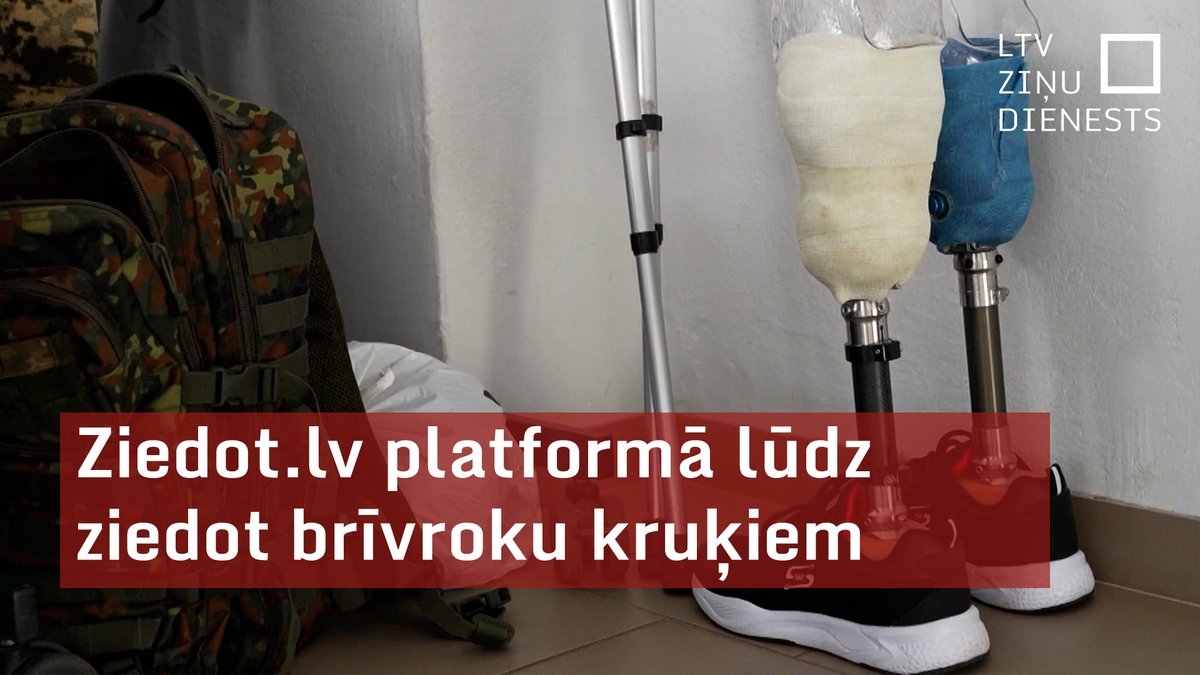 ltvzinas's tweet photo. Desmitiem tūkstoši Ukrainas karavīru šajā karā ir zaudējuši rokas vai kājas. Latvijas neiroķirurgs Jānis Šlēziņš uzņēmies savākt pēc iespējas vairāk līdzekļu, lai šo karavīru dzīvi uzlabotu uzreiz, vēl pirms protēzes izgatavošanas. @ziedot_lv platformā tiek vākti līdzekļi brīvroku kruķiem – īpašai ierīcei, kas stiprinās pie kājas, ļauj pārvietoties, bet tajā pat laikā atstāj brīvas karavīra rokas. https://t.co/9ugudaButj