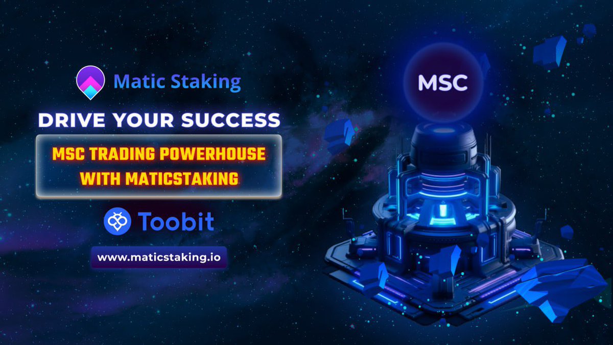 🚀DRIVE YOUR SUCCESS: MSC TRADING POWERHOUSE WITH MATICSTAKING🚀

💡 Unlock Unlimited Potential: MSC's trading powerhouse on MaticStaking opens doors to a world of endless possibilities.

📊 Harness the Power of Data: With comprehensive market analysis and real-time data