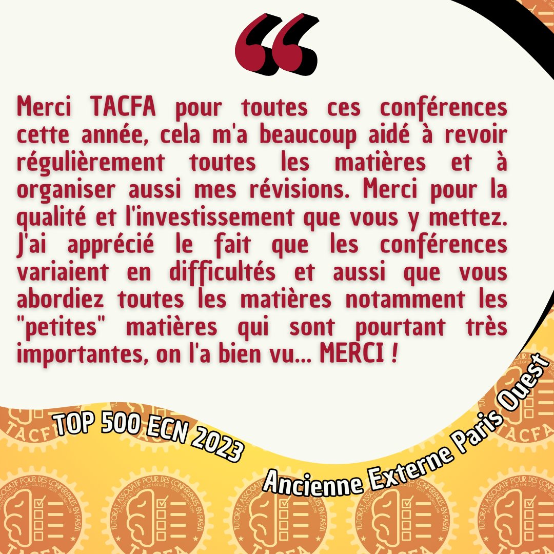 Nous continuons à recruter au TACFA des internes ou chefs de toutes les spécialités. 
Conférences EDN, ECOS, correction d'annales, témoignages sur votre spécialité ou votre ville... vous pouvez faire la différence auprès des milliers d'externes qui nous suivent chaque semaine. 😉