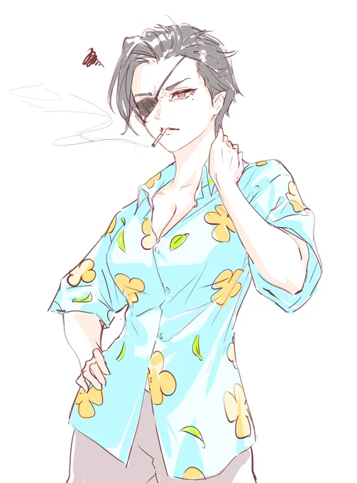 I slept for too long I woke up in an aloha shirt and a short hair what the fuck 