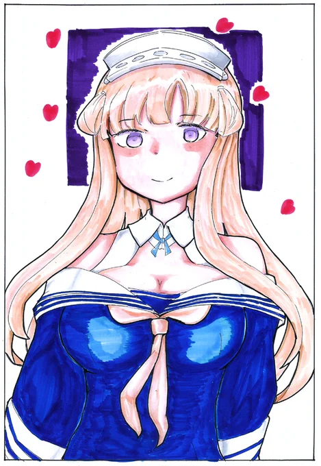 掃除してたら太古の昔のコピックが出てきたので愛が重そうなフレッチャーさんを描きました 