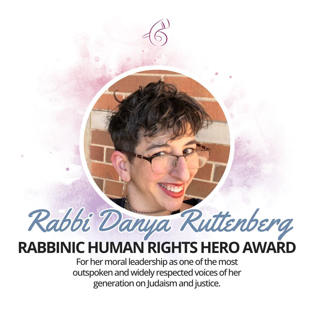 At our annual gala on June 4, Rabbi Danya Ruttenberg will receive the Rabbinic Human Rights Hero Award for her moral leadership as one of the most outspoken and widely respected voices of her generation on Judaism and justice. Read more here: buff.ly/3wJxpb9