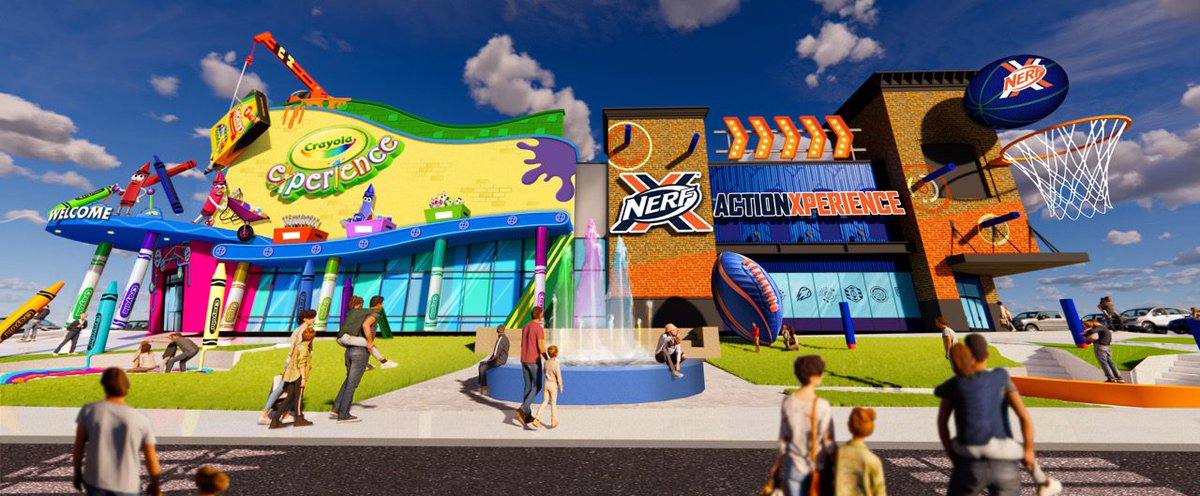 BTLAttraction's tweet photo. In late fall of 2024, Pigeon Forge, Tenn., will welcome the exciting opening of Crayola Experience and Nerf Action Xperience family entertainment attractions side by side. #nationalcrayonday https://t.co/8qITtPVRmQ