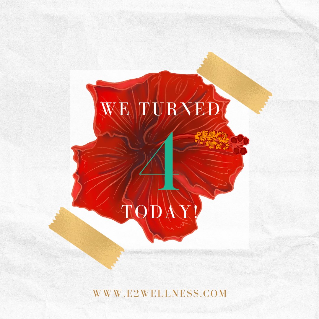 e2_wellness's tweet photo. Celebrating four years! 🌺

#e2wellness #therapy #counseling #blacktherapists #queertherapists #nonbinarytherapists #philly #pennsylvania #newjersey #delaware #maryland #florida https://t.co/XMGwRl86Du