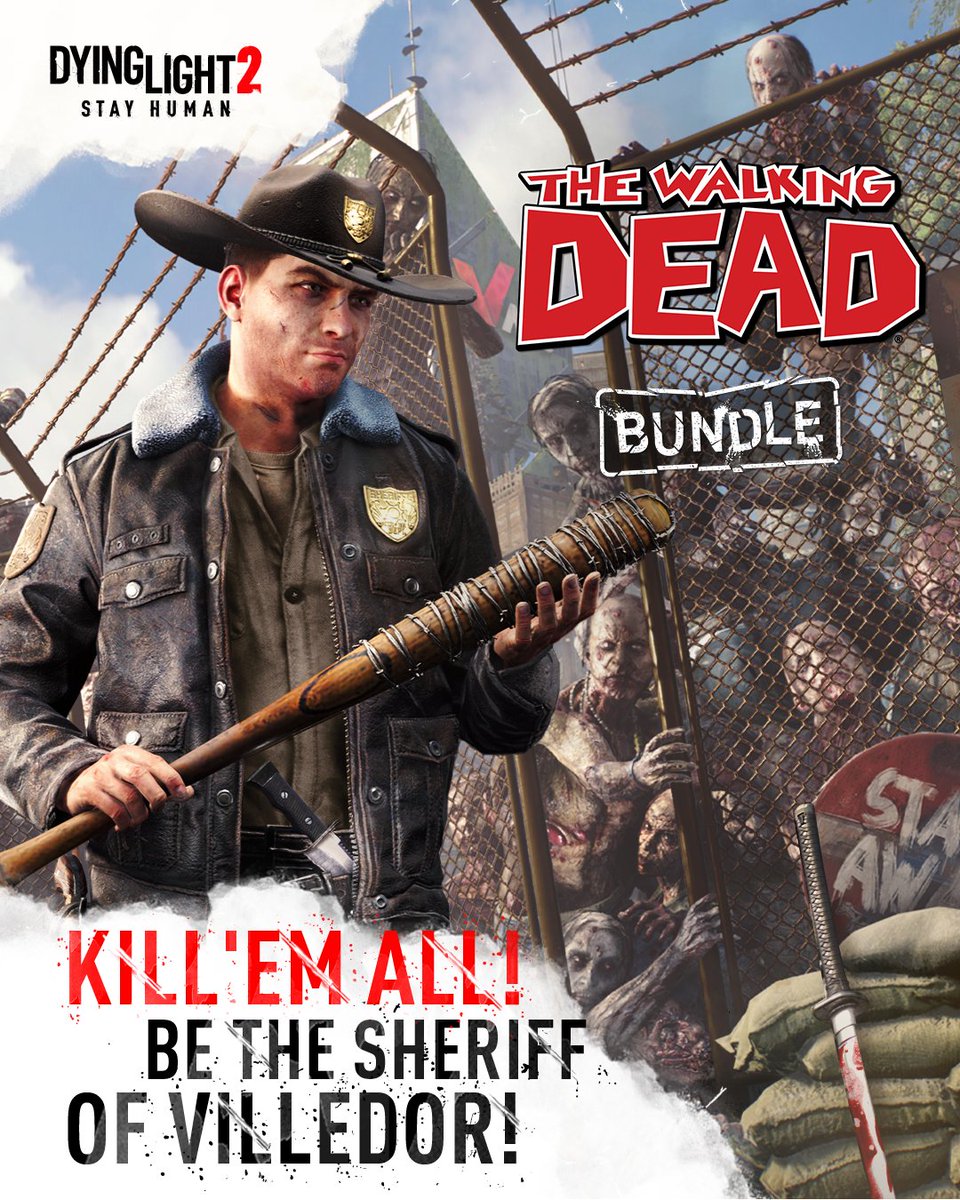 This town is protected by a Sheriff... Sheriff Rick Grimes 🤠 Become Rick with #TheWalkingDead Bundle, now 47% off!