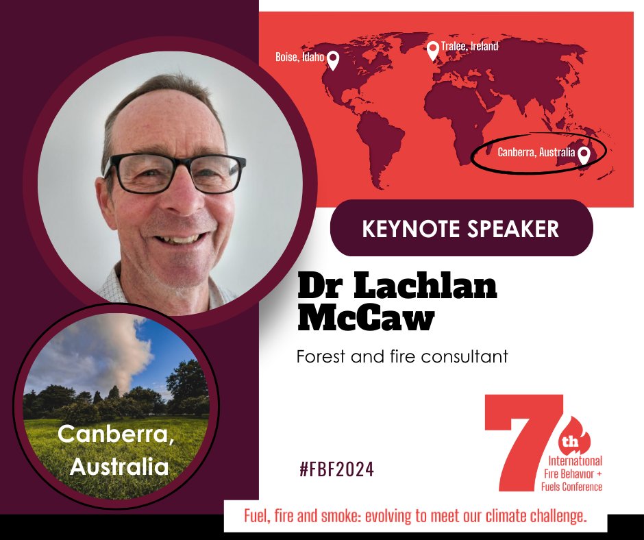 Celebrate four decades of extraordinary bushfire science and management expertise with Dr. Lachlan McCaw at the 7th International Fire Behaviour and Fuels Conference. For more info on the Canberra conference, visit: …ra.firebehaviorandfuelsconference.com #FBF2024