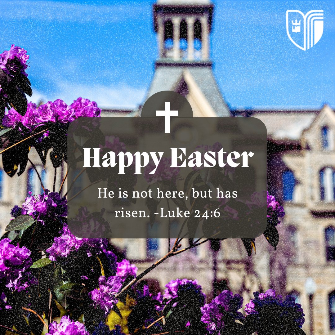 GenevaCollege's tweet photo. Happy Easter! Let us rejoice in God's goodness! 

"He is not here, but has risen." -Luke 24:6 ESV

#genevacollege #easter https://t.co/09WMGQhs03