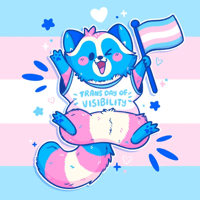Happy #TransDayOfVisibility! (More flags below! ) 