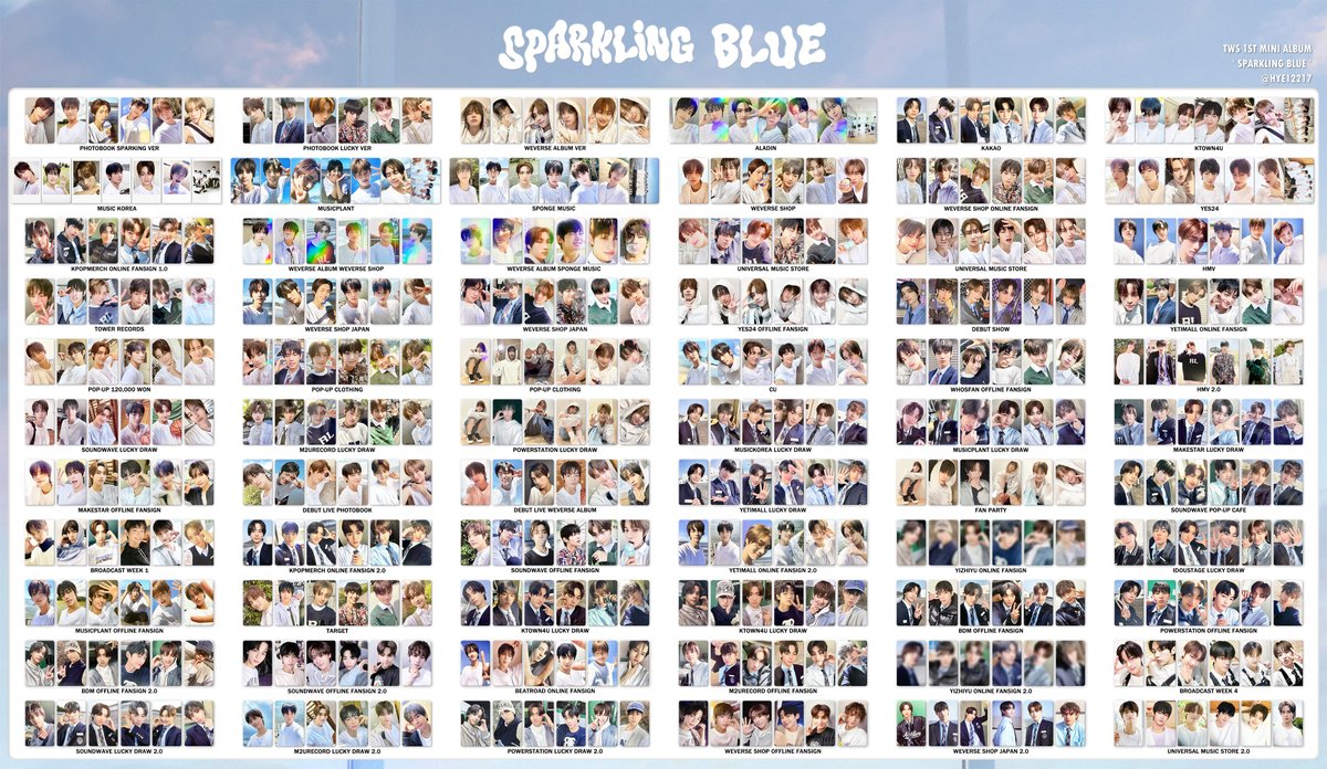 03/31) TWS 1ST MINI ALBUM 'SPARKLING BLUE' PHOTOCARD TEMPLATE