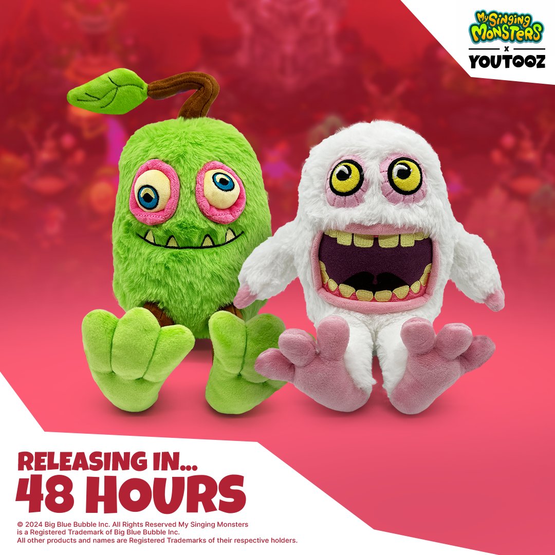 Only 2 MORE DAYS until you can get your hands on your very own Mammott and  Furcorn plushies! Only available for a limited time from our partners at  @youtooz !