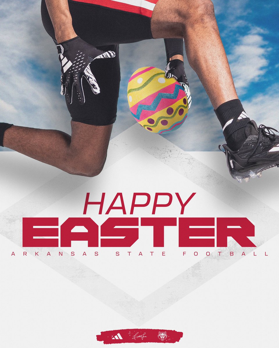 Happy Easter from Arkansas State football! #WolvesUp x #ADifferentBreed