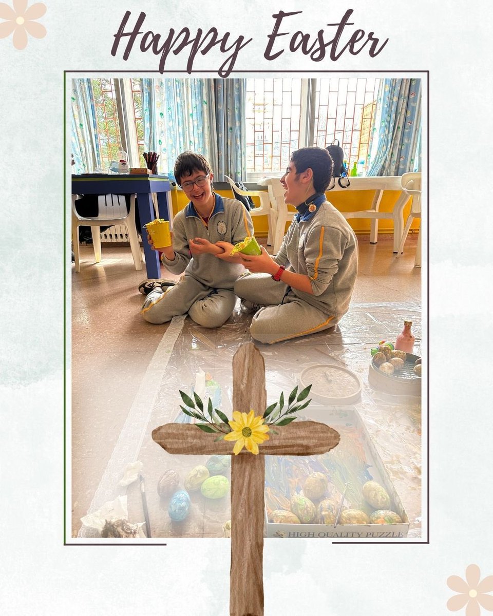 المسيح قام، حقاً قام! كل عيد فصح وانتو بألف خير
Happy Easter from Theo and Eddy, from our inclusion program!🐣
#Easter #EggHunt #AutismLove #لبنان_بيتوحد_حول_التوحد