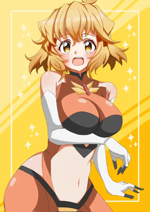 #シンフォギアこちらは 次回出しまする 新刊の表紙に なる予定です。インナー姿のひびきさんです。 