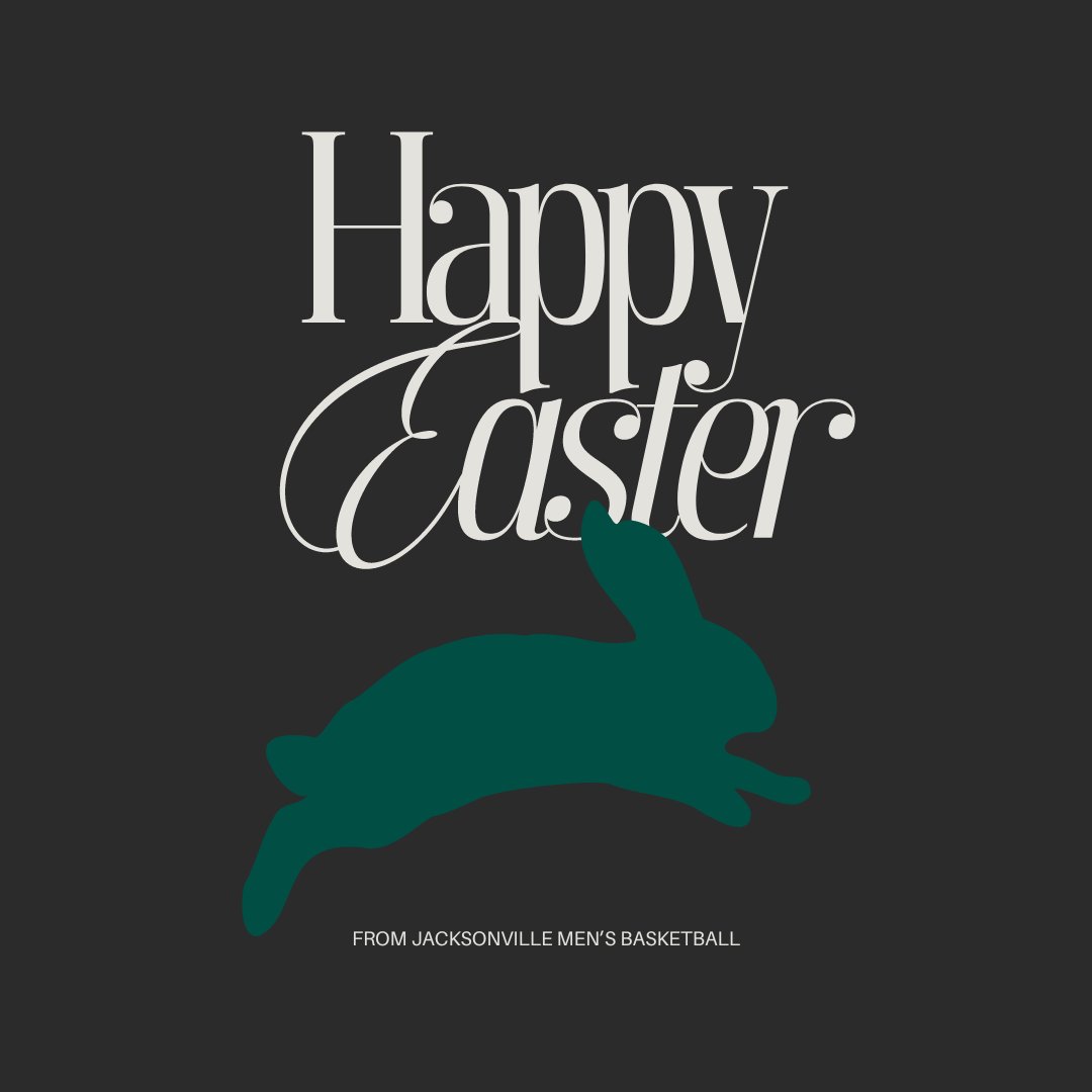 Jax MBB wishes everyone a safe and fun Easter Sunday! #JUPhinsUp x #TRUE