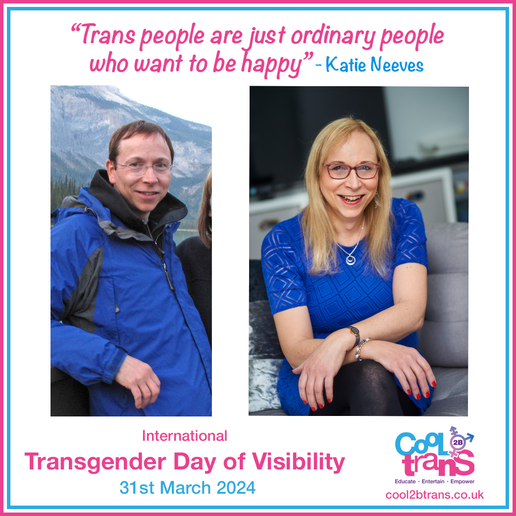 Today is Transgender Day of Visibility, so here's me being visible...  The pic on the left is how I used to look and the pic of the right is the real (and much happier) me, now. 
1/

#TDOV2024 #TDOV #TransgenderDayOfVisibility #trans, #transgender #TransLiveMatter