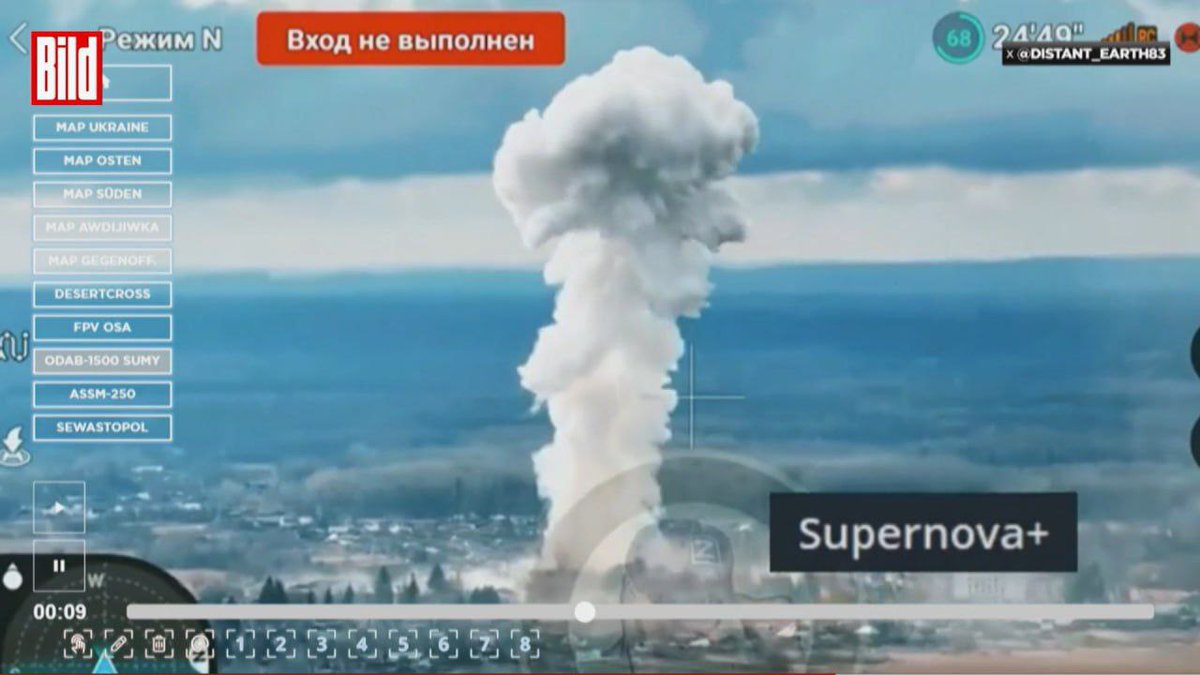 🇷🇺💥🇺🇦‼️Mushroom one kilometer high: Deadly thermobaric bombs dropped in Ukraine!‼️ For the first time on the territory of Ukraine, the use of a heavy volumetric detonation bomb (ODAB) weighing 1,500 kg by Russia was recorded, German media reported, 👇