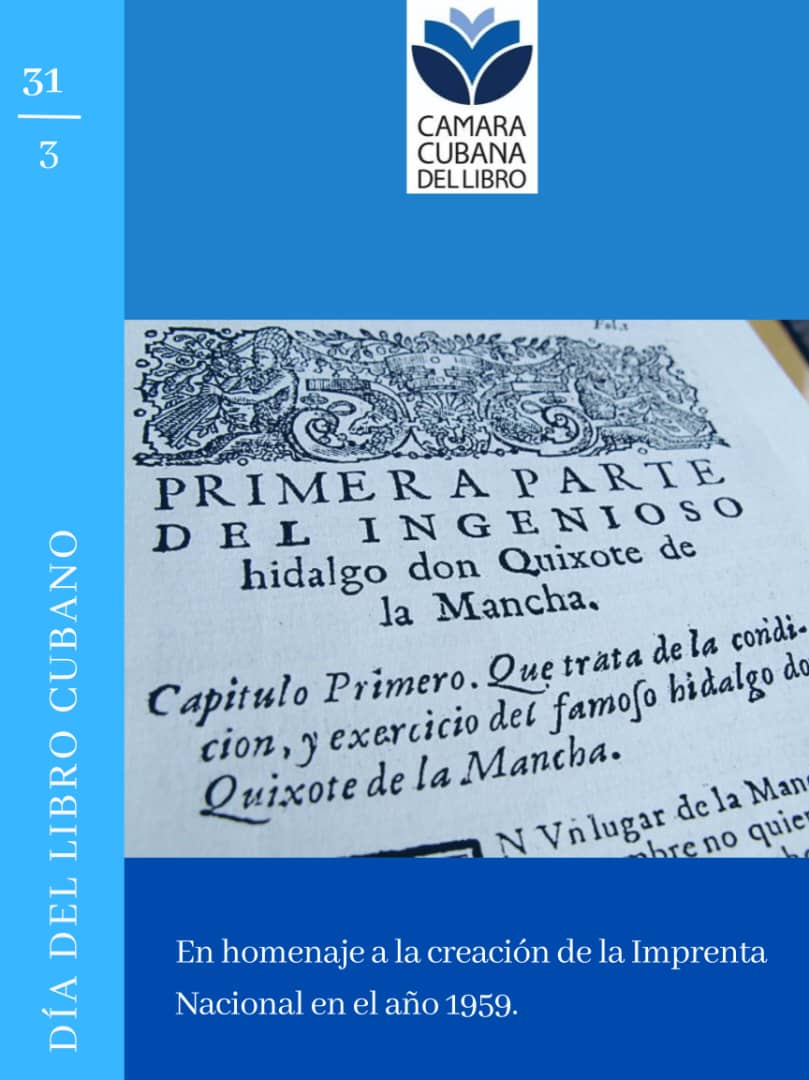 #CCLCelebra | El 31 de marzo de 1959 es fundada la Imprenta Nacional de Cuba. A partir de 1981, la fecha fue escogida para festejar cada año el Día del Libro Cubano.