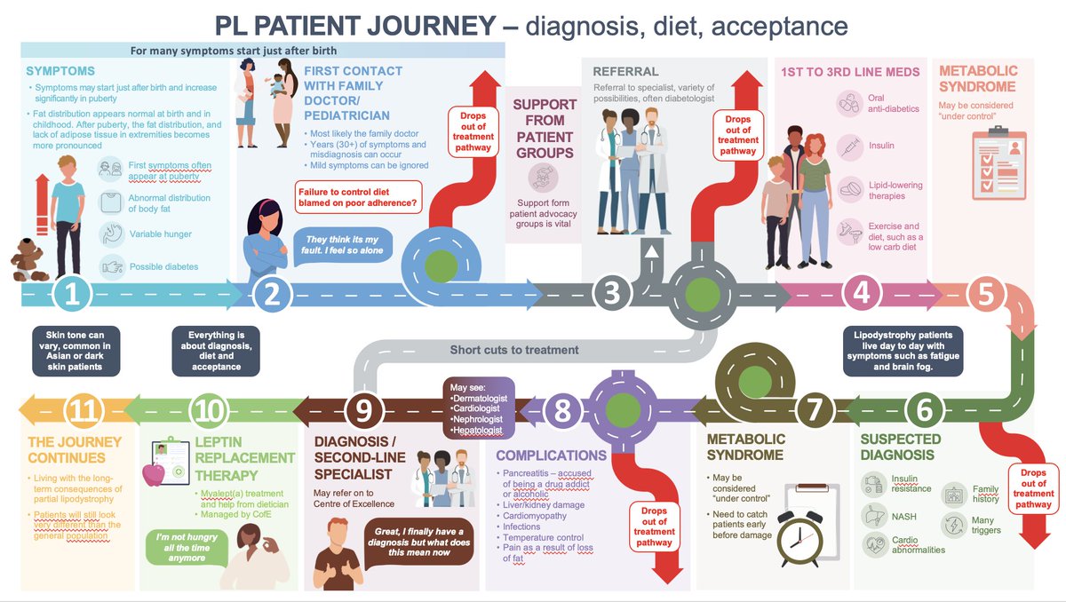 Lipodystrophy UK (@lipodystrophyuk) on Twitter photo On #WorldLipodystrophyDay it seems fitting to share patient journey's - created with input from global #PatientGroups in collaboration with <a href="/ChiesiGroup/">Chiesi Group</a>
Here is a typical #PatientJourney for #PartialLipodystrophy
#Lipodystrophy #RaisingAwareness #TreatmentEquity #Care4Rare On #WorldLipodystrophyDay it seems fitting to share patient journey's - created with input from global #PatientGroups in collaboration with <a href="/ChiesiGroup/">Chiesi Group</a>
Here is a typical #PatientJourney for #PartialLipodystrophy
#Lipodystrophy #RaisingAwareness #TreatmentEquity #Care4Rare