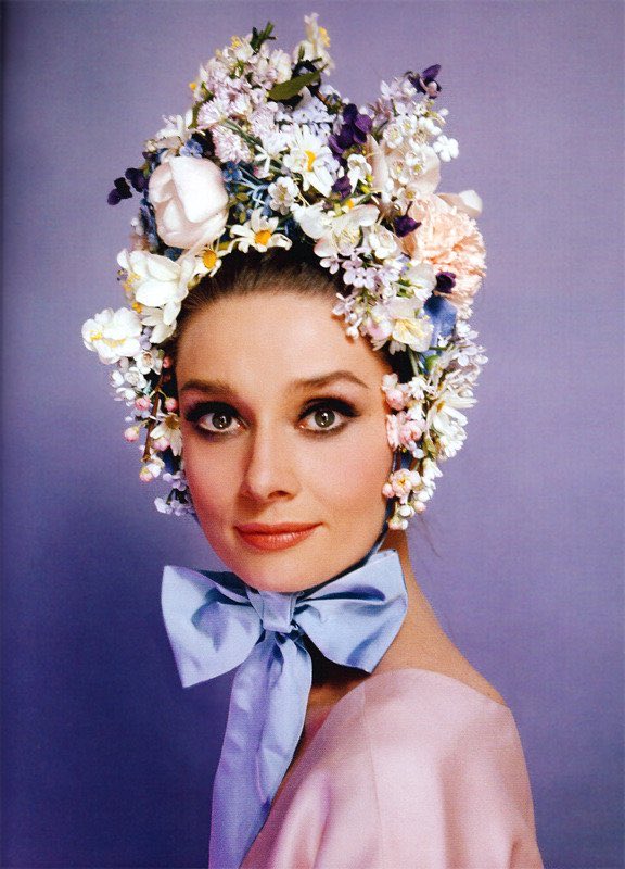 happy easter! 🌺🌿🌼🐰💐🍫💫 audrey hepburn wearing an easter bonnet photographed by cecil beaton in 1964