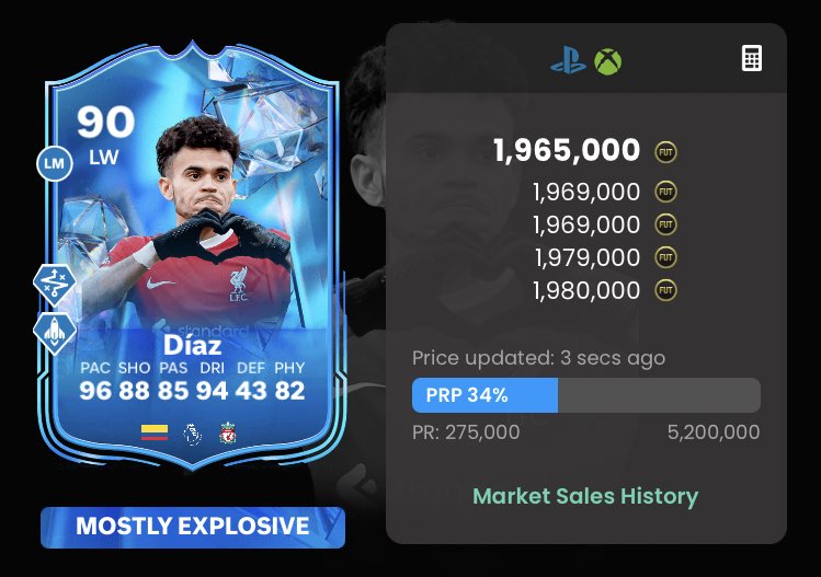 FIFA22_INFO's tweet photo. 🚨 Liverpool beat Brighton 

• 🇨🇴 Diaz 90 > 93 
• 🇫🇷 Konate 88 > 89 

93 diaz will be ridiculous 🤯 https://t.co/LRZAsIYjmn