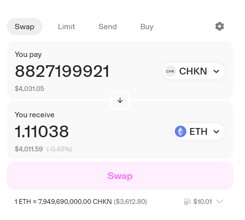 I claimed $CHKN worth of 4000$ x.com/chickencoinerc…