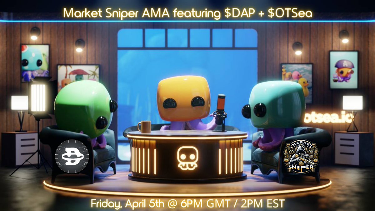 otseaERC20's tweet photo. ⚓️🌊 OTSea joining another Market Sniper AMA ⚓️🌊

⚓️ Ahoy! Join us for another grand AMA, with project insights, Updates, Q&A, and giveaways!

🎙 Hosted by @Marketsniper0, also featuring our partners @d_appai 

⏰ Wen: Friday, April 5th @ 6PM GMT / 2PM EST

🎯 Where: Market Sniper Telegram

Don't miss it! Make Waves! 🌊

This is the last official post in this thread. Anything below here should be viewed with caution, as there are lots of phishing links and scams floating around.

// END OF THREAD