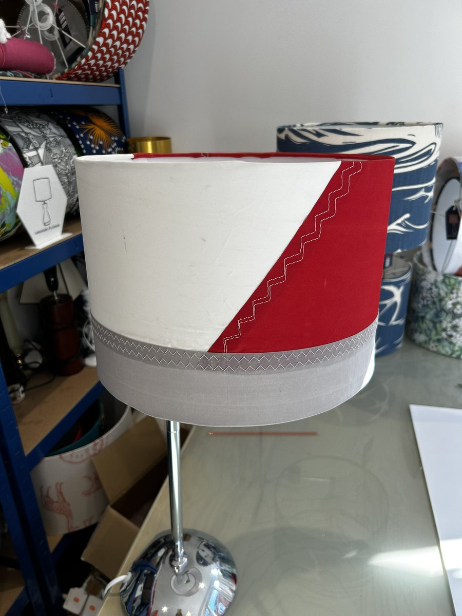 NinjaKnitters's tweet photo. I have been developing a new range of lampshades out of old sails from boats.
#lampshades #homedecor #recycling #upcycling https://t.co/Cqe7kLVtu7