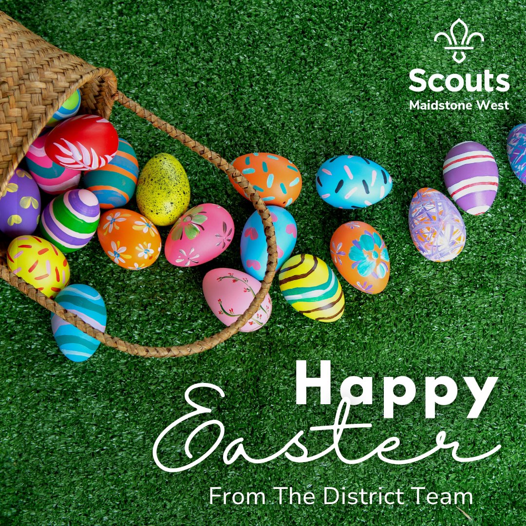 Happy Easter from the District Team!

Easter is a time to spend with family and friends, to get together to celebrate, be thankful, and make memories.

#MaidstoneWestScouts #KentScouts #Easter #EasterEgg #Easter2024 #EasterSunday #EasterBunny