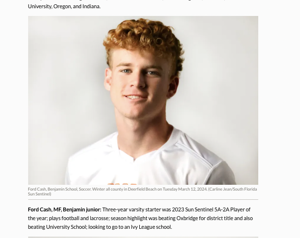 The Benjamin School Boys Varsity Soccer (@tbsboyssoccer) on Twitter photo Palm Beach Boys Soccer All-County FIRST Team <a href="/Sentinel_Sports/">Sun Sentinel Sports</a> selections: Congrats <a href="/TBSAthletics1/">Benjamin School Athletics</a> senior <a href="/LucaBalzano15/">Gianluca ‘Luca’ Balzano</a> and junior <a href="/FordCash2025/">Ford Cash</a> Thank you for recognizing <a href="/TBSAthletics1/">Benjamin School Athletics</a> soccer standouts Dillon Hoban, Cian Hoban, Shaun Umar <a href="/MaddoxHoffman6/">Maddox Hoffman</a> and Zach Neidoff GO Palm Beach Boys Soccer All-County FIRST Team <a href="/Sentinel_Sports/">Sun Sentinel Sports</a> selections: Congrats <a href="/TBSAthletics1/">Benjamin School Athletics</a> senior <a href="/LucaBalzano15/">Gianluca ‘Luca’ Balzano</a> and junior <a href="/FordCash2025/">Ford Cash</a> Thank you for recognizing <a href="/TBSAthletics1/">Benjamin School Athletics</a> soccer standouts Dillon Hoban, Cian Hoban, Shaun Umar <a href="/MaddoxHoffman6/">Maddox Hoffman</a> and Zach Neidoff GO
